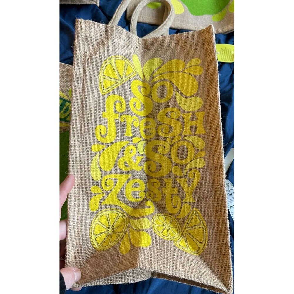 New Trader Joe’s Citrus Jute Bag - Lemon And Lime… - image 4